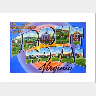 Greetings from Front Royal Virginia - Vintage Large Letter Postcard Posters and Art